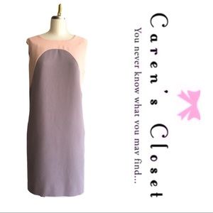 Bar lll Peach & Gray Sleeveless Shift Dress